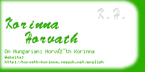 korinna horvath business card